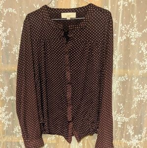 Pretty printed purple blouse XL